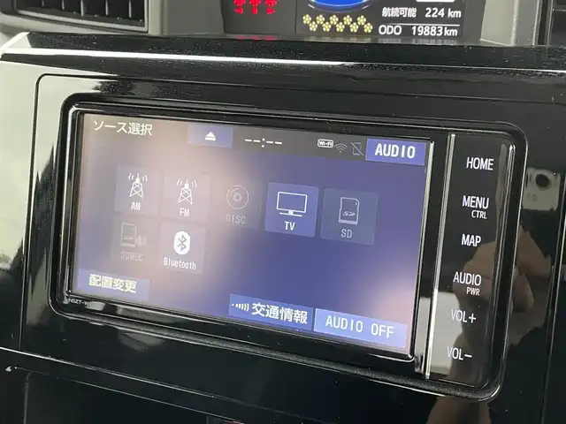 トヨタ ルーミー カスタムG 福岡県 2023(令5)年 2万km ブラックマイカメタリック 純正７型ＳＤナビ(フルセグＴＶ/ＣＤ/ＤＶＤ/ＢＴ) 全方位カメラ トヨタセーフティー レーダークルコン コーナーセンサー 両側パワースライドドア ETC　オートホールド USBポート 純正フロアマット 純正アルミホイール プッシュスタート スマートキー