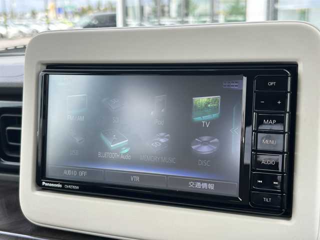 スズキ ラパン モード 道南・函館 2021(令3)年 2.9万km ノクターンブルーパール/ホワイト 2トーンルーフ ・純正ナビ（CD/DVD/BT）/・フルセグテレビ/・衝突軽減ブレーキ/・全方位カメラ/・前後ドライブレコーダー/・車線逸脱警報/・後方コーナーセンサー/・運転席＋助手席シートヒーター/・ビルトインETC/・LEDヘッドランプ