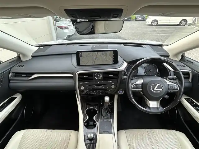 レクサス ＲＸ 450h バージョンL 茨城県 2019(令1)年 7.7万km ソニッククォーツ 後期型モデル/ワンオーナー/パノラミックビューカメラ/マークレビンソンサウンド/サンルーフ/三眼LEDヘッドライト/レクサスセーフティセンス/BSM/パワーバックドア/ホワイトレザーシート/シートヒーター/シートベンチレーション/パワーメモリーシート/レーダークルーズコントロール/ヘッドアップディスプレイ
