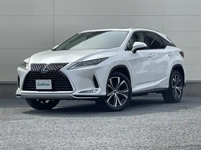 レクサス ＲＸ 450h バージョンL 茨城県 2019(令1)年 7.7万km ソニッククォーツ 後期型モデル/ワンオーナー/パノラミックビューカメラ/マークレビンソンサウンド/サンルーフ/三眼LEDヘッドライト/レクサスセーフティセンス/BSM/パワーバックドア/ホワイトレザーシート/シートヒーター/シートベンチレーション/パワーメモリーシート/レーダークルーズコントロール/ヘッドアップディスプレイ