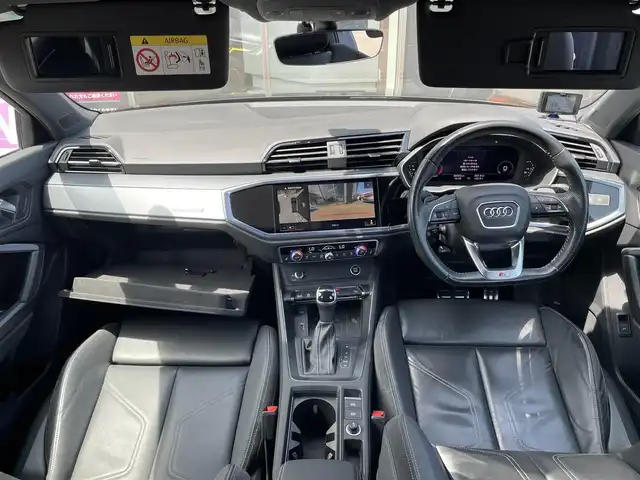 アウディ Ｑ３ SB 35TDIクワトロ Sライン 青森県 2020(令2)年 7万km グレー /4WD/ディーゼル/ターボ/黒ハーフレザーシート/前席パワーシート /前席シートヒーター/革巻きステア/ノブ/パドルシフト/バーチャルコックピット/純正HDDナビ/　(Bt/USB)/全方位カメラ/アダプティブクルーズ/車線逸脱警報/衝突軽減ブレーキ/前後ドライブレコーダー/前後バンパーソナー/ダウンヒルアシスト/アイドリングストップ/横滑り防止装置/パワーバックドア/ウインカーミラー /ミラーヒーター/LEDオートライト/オートワイパー/置くだけ充電/社外レーダー探知機/リア5面プライバシーガラス/スマートキーx2/保証書/取扱説明書