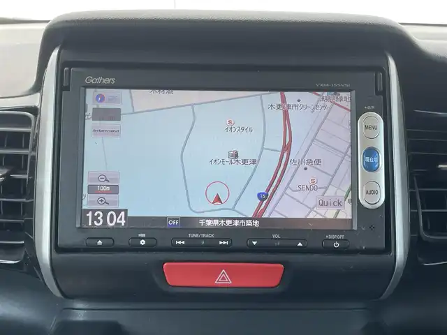 ホンダ Ｎ ＢＯＸ カスタム SSパッケージ 千葉県 2015(平27)年 6.9万km プレミアムホワイトパール 衝突軽減ブレーキ/純正メモリ7インチナビ(VXM-155VSi)/　ワンセグ/BT/DVD/CD/バックカメラ/ETC/両側パワースライドドア/HIDヘッドライト/オートライト/フォグライト/スマートキー/プッシュスタート/純正フロアマット/サイドバイザー/純正14インチAW/電動格納/ウィンカーミラー