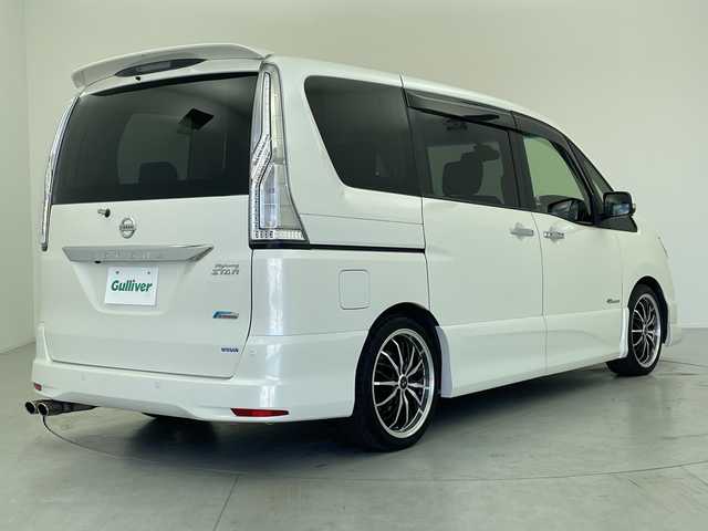 日産 セレナ HWS S HV Vセレ +SeftyⅡ 愛知県 2016(平28)年 5.7万km ブリリアントホワイトパール 純正ナビ/・Bluetooth/・CD/DVD/・フルセグテレビ/・SD音楽録音/純正フリップダウンモニター/アラウンドビューモニター/両側パワースライドドア/衝突軽減ブレーキ/レーンキープアシスト/オートライト/前後コーナーセンサー/クルーズコントロール/ETC/LEDヘッドライト