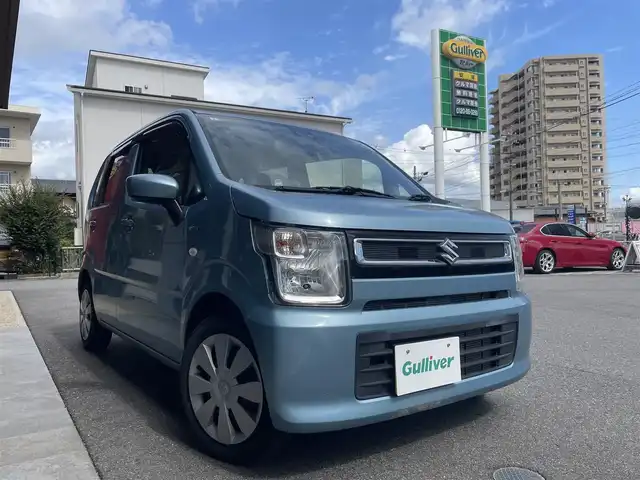 スズキ ワゴンＲ HYBRID FX 愛知県 2019(平31)年 1.2万km フィズブルーパールメタリック セーティサポート　/ＬＤＡ　/ＡＨＢ　/ＨＵＤ　/プッシュスタート　/オートライト　/マイルドハイブリッド　/オートエアコン　/前後ドライブレコーダー　/ハイビームアシスト　/シートヒーター　/先行車発信お知らせ機能
