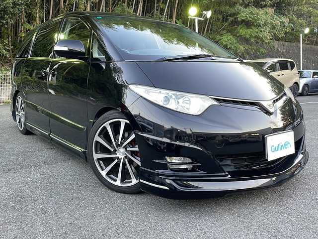 トヨタ エスティマ アエラス 京都府 2008(平20)年 9.4万km ブラック ワンオーナー車/Panasonicナビ/・フルセグTV/CD/DVD/バックカメラ/ALPINEフリップダウンモニタ/ビルトインETC/ドラレコ/電動格納ウィンカーミラー/プッシュスタート/社外19インチアルミホイール/赤キャリパー/保証書＆取説/スマートキースペア