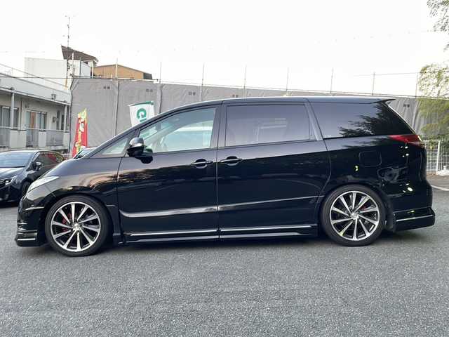 トヨタ エスティマ アエラス 京都府 2008(平20)年 9.4万km ブラック ワンオーナー車/Panasonicナビ/・フルセグTV/CD/DVD/バックカメラ/ALPINEフリップダウンモニタ/ビルトインETC/ドラレコ/電動格納ウィンカーミラー/プッシュスタート/社外19インチアルミホイール/赤キャリパー/保証書＆取説/スマートキースペア