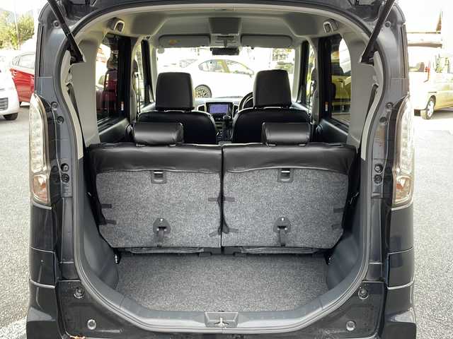 スズキ スペーシア カスタム Jスタイル 山口県 2014(平26)年 11.1万km ブルーイッシュブラックパール3 社外ナビ/DVD/CD/SD/MSV/BT/USB/フルセグTV/両側パワースライドドア/純正HIDヘッドライト/純正フォグランプ/オートライト/純正１５インチアルミホイール/革巻きステアリング/ステアリングスイッチ/前席シートヒーター/衝突被害軽減ブレーキ/横滑り防止/アイドリングストップ/社外黒革調シートカバー/スマートキー×２/純正フロアマット/純正ドアバイザー/ETC/電動格納ウインカードアミラー