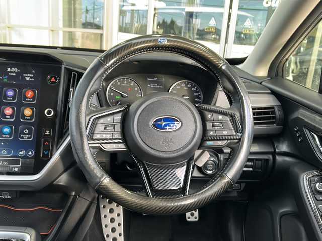 スバル クロストレック リミテッド 静岡県 2023(令5)年 3.2万km 青Ｍ 11.6インチナビ/・Android Auto/・Apple Car Play/・FM/AM/・フルセグTV/・USB/・iPod/・AUX/・Bluetooth/主要装備/・アイサイト/・全方位カメラ/・リアフォグランプ/・運転席＋助手席シートヒーター/・運転席＋助手席パワーシート/・オートビークルホールド/・ステアリング連動ヘッドランプ/・後退時ブレーキアシスト/・ドライバーモニタリングシステム/・ルーフレール/・ビルトインＥＴＣ/・パドルシフト/・サイドカーテンエアバッグ