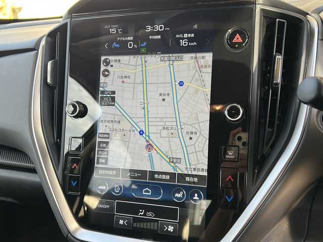 スバル クロストレック リミテッド 静岡県 2023(令5)年 3.2万km 青Ｍ 11.6インチナビ/・Android Auto/・Apple Car Play/・FM/AM/・フルセグTV/・USB/・iPod/・AUX/・Bluetooth/主要装備/・アイサイト/・全方位カメラ/・リアフォグランプ/・運転席＋助手席シートヒーター/・運転席＋助手席パワーシート/・オートビークルホールド/・ステアリング連動ヘッドランプ/・後退時ブレーキアシスト/・ドライバーモニタリングシステム/・ルーフレール/・ビルトインＥＴＣ/・パドルシフト/・サイドカーテンエアバッグ