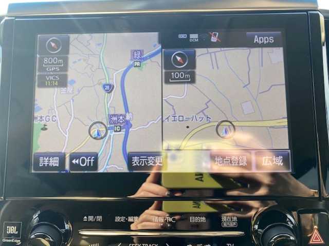 トヨタ アルファード G 兵庫県 2018(平30)年 1.9万km ラグジュアリーホワイトパールクリスタルシャインガラスフレーク 純正ナビ（AM/FM/BT/AUX)/・フルセグTV/バックモニター/追従付きクルーズコントロール/クリアランスソナー/レーンアシスト/パーキングサポートブレーキ/衝突軽減システム/リヤクロストラヒックアラート/シートヒーター＆クール/パワーシート（運転席＆助手席）/サンルーフ/フリップダウンモニター（リモコン付き）/ステアリングスイッチ/電動リアゲート/オートライト/ECOモード/純正マット/ビルトインETC2.0