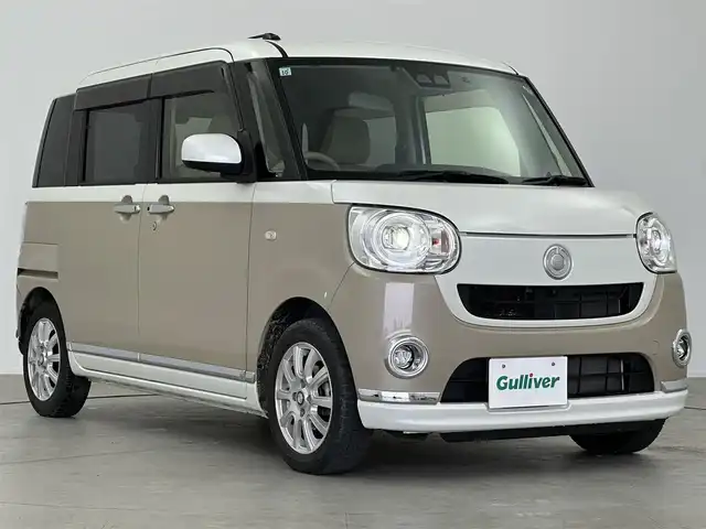 ダイハツ ムーヴ キャンバス G メイクアップ SA Ⅲ 長崎県 2017(平29)年 2.7万km パールホワイトⅢ/ナチュラルベージュマイカメタリック 2トーン 純正ナビ　/（フルセグ／ＢＴ／ＣＤ／ＤＶＤ）　/全方位モニター　/レーンキープアシスト　/横滑り防止　/アイドリングストップ　/両側パワースライドドア　/オートライト　/ドライブレコーダー　/ETC　/純正ホイールキャップ