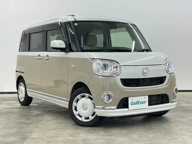 ダイハツ ムーヴ キャンバス G メイクアップ SA Ⅲ 長崎県 2017(平29)年 2.7万km パールホワイトⅢ/ナチュラルベージュマイカメタリック 2トーン 純正7インチナビ　（NMZK‐W67D）/・フルセグTV　CD/DVD/SD/Bluetooth/スマートアシストIII/・衝突回避支援ブレーキ/・車線逸脱警報/・誤発進抑制制御/・先行車発進お知らせ/・オートハイビーム/バックカメラ/全方位モニター　/両側パワースライドドア/アイドリングストップ　/横滑り防止/プッシュスタート/ステアリングスイッチ/電動格納ミラー/ETC/ドライブレコーダー/純正フロアマット/純正ドアバイザー/純正14インチホイールキャップ