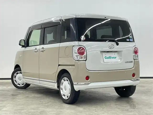 ダイハツ ムーヴ キャンバス G メイクアップ SA Ⅲ 長崎県 2017(平29)年 2.7万km パールホワイトⅢ/ナチュラルベージュマイカメタリック 2トーン 純正7インチナビ　（NMZK‐W67D）/・フルセグTV　CD/DVD/SD/Bluetooth/スマートアシストIII/・衝突回避支援ブレーキ/・車線逸脱警報/・誤発進抑制制御/・先行車発進お知らせ/・オートハイビーム/バックカメラ/全方位モニター　/両側パワースライドドア/アイドリングストップ　/横滑り防止/プッシュスタート/ステアリングスイッチ/電動格納ミラー/ETC/ドライブレコーダー/純正フロアマット/純正ドアバイザー/純正14インチホイールキャップ