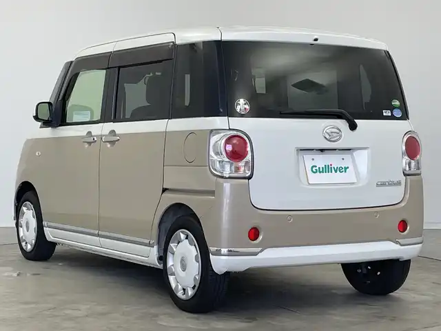 ダイハツ ムーヴ キャンバス G メイクアップ SA Ⅲ 新潟県 2017(平29)年 2.7万km パールホワイトⅢ/ナチュラルベージュマイカメタリック 2トーン 純正7インチナビ　（NMZK‐W67D）/・フルセグTV　CD/DVD/SD/Bluetooth/スマートアシストIII/・衝突回避支援ブレーキ/・車線逸脱警報/・誤発進抑制制御/・先行車発進お知らせ/・オートハイビーム/バックカメラ/全方位モニター　/両側パワースライドドア/アイドリングストップ　/横滑り防止/プッシュスタート/ステアリングスイッチ/電動格納ミラー/ETC/ドライブレコーダー/純正フロアマット/純正ドアバイザー/純正14インチホイールキャップ