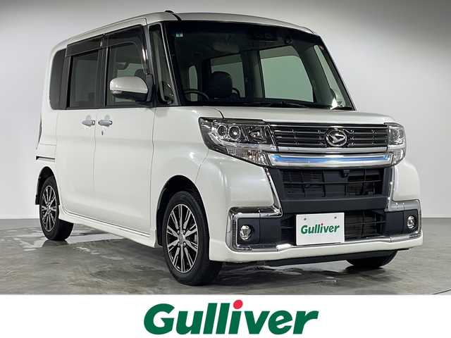 ダイハツ タント カスタム X トップED SA Ⅲ 福岡県 2019(令1)年 6.7万km パールホワイトⅢ 純正8インチナビ/フルセグテレビ/全方位モニター/アイドリングストップ/両側パワースライドドア/プッシュスタート/ETC/シートヒーター/LEDヘッドライト