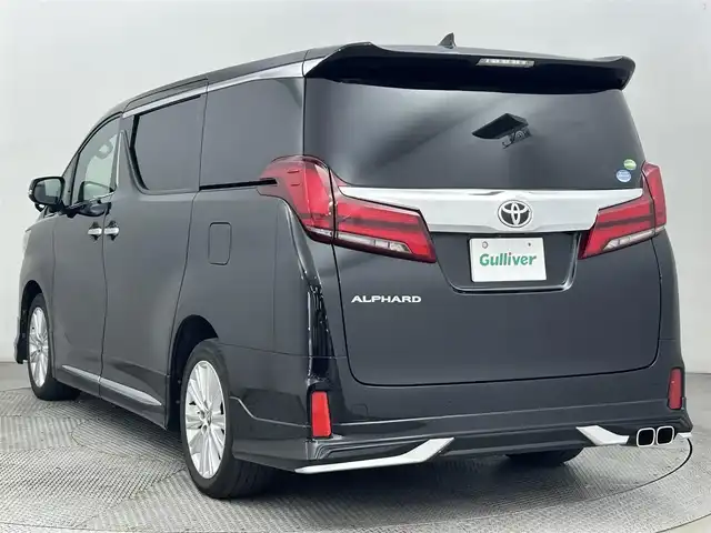 トヨタ アルファード S 道央・札幌 2019(平31)年 4.9万km ブラック ・４WD/・寒冷地仕様/・モデリスタエアロ/・フリップダウンモニター（アルパイン）/・社外メモリナビ（アルパイン）/・CD/DVD/SD/BT/・フルセグTV/・バックカメラ/・ビルトインETC/・純正ドライブレコーダー前方のみ/・ミラー型ドライブレコーダー前後/・デジタルインナーミラー/・プリクラッシュセーフティ/・レーンキープアシスト/・アダプティブクルーズコントロール/・クリアランスソナー/・横滑り防止装置/・オートマチックハイビーム/・オートライト/・LEDヘッドライト/・フォグランプ/・室内灯LED/・後付けパワーバックドア/・ステアリングスイッチ/・純正18インチAW/・純正フロアマット/・プッシュスタート/・スマートキー/・スペアキー/・保証書/・取扱説明書
