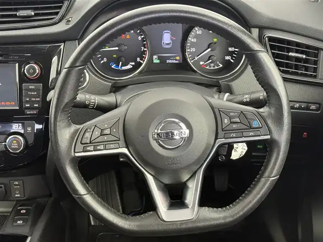 日産 エクストレイル ハイブリッド 20Xi 大阪府 2019(令1)年 4万km ダイヤモンドブラック ドライブレコーダー（前方）/メーカーオプション7インチSDナビ/アラウンドビューモニター/ビルトインETC/デジタルインナーミラー/ステアリングリモコン/プロパイロット/レーダークルーズコントロール/レザーシート/シートヒーター（全席）/パワーバックドア/ルーフレール/純正17インチアルミホイール/LEDヘッドライト/フロントフォグランプ/インテリジェントエマージェンシーブレーキ/踏み間違い衝突防止アシスト/オートブレーキホールド/保証書/スマートキー