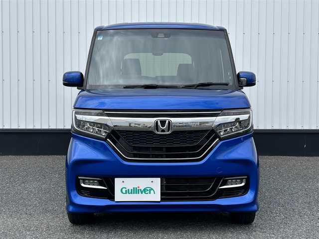 ホンダ Ｎ ＢＯＸ カスタム G L ターボ ホンダセンシング 千葉県 2019(令1)年 5.2万km ブリリアントスポーティブルーメタリック2トーン 純正８インチナビ/(FM/AM/Bluetooth/TV/)/バックカメラ/衝突被害軽減システム/車線逸脱警報/クルーズコントロール/ハーフレザーシート/両側パワースライドドア/横滑り防止装置/ETC/アイドリングストップ/LEDヘッドライト/フォグランプ/オートライト/ウィンカーミラー/電動格納ミラー/純正１５インチAW/シートリフター/プッシュスタート/スマートキー/フロアマット/ドアバイザー/スペアキー/取扱説明書/保証書/パドルシフト