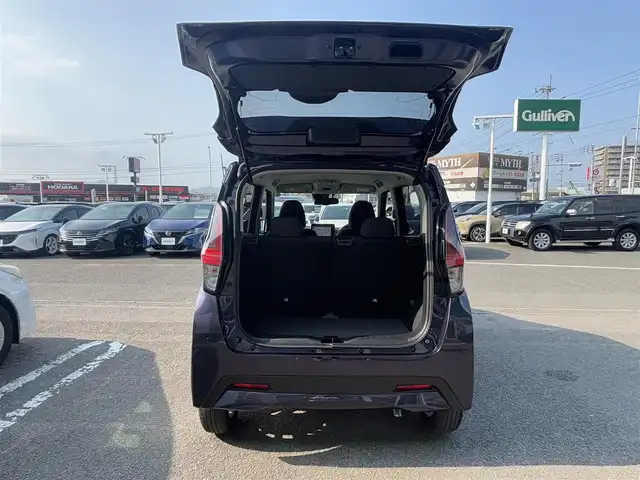 日産 デイズ ハイウェイスターX 徳島県 2023(令5)年 0.6万km アメジストパープル 純正9型メモリナビ/（レコーダーリンク/BT/HDMI/フルセグ/FM/AM）/エマージェンシーブレーキ/プロパイロット/アラウンドビューモニター/前後純正ドライブレコーダー/電動パーキング/オートホールド/保証書/プッシュスタート/スペアキー/アイドリングストップ