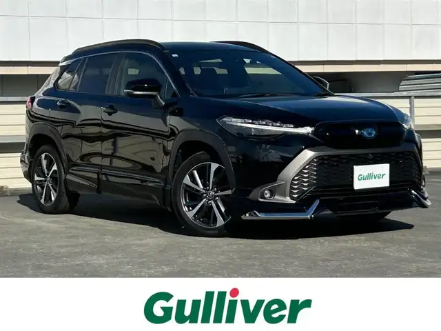 トヨタ カローラ クロス ハイブリッド Z 静岡県 2022(令4)年 1.9万km アティチュードブラックマイカ トヨタセーフティセンス/モデリスタエアロＦＳＲ/純正ディスプレイ/ナビ機能/フルセグＴＶ/ドラレコ/ＥＴＣ２．０/ＢＳＭ/ＲＣＴＡ/ハーフレザー/電動リアゲート/ルーフレール/寒冷地仕様/純正１８ＡＷ