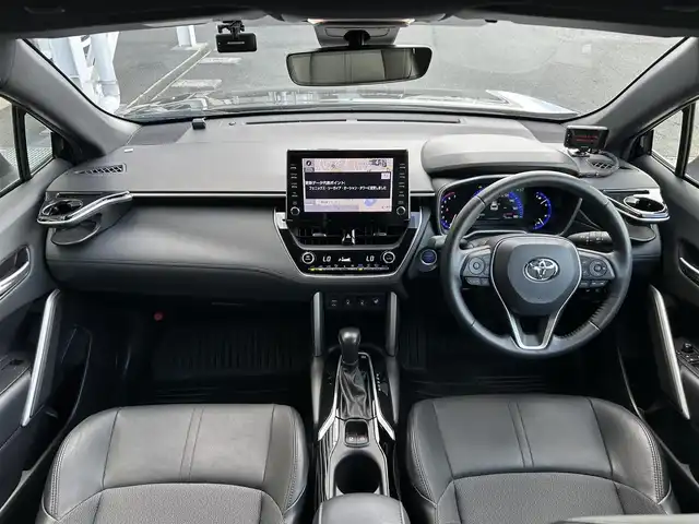 トヨタ カローラ クロス ハイブリッド Z 静岡県 2022(令4)年 1.9万km アティチュードブラックマイカ トヨタセーフティセンス/モデリスタエアロＦＳＲ/純正ディスプレイ/ナビ機能/フルセグＴＶ/ドラレコ/ＥＴＣ２．０/ＢＳＭ/ＲＣＴＡ/ハーフレザー/電動リアゲート/ルーフレール/寒冷地仕様/純正１８ＡＷ