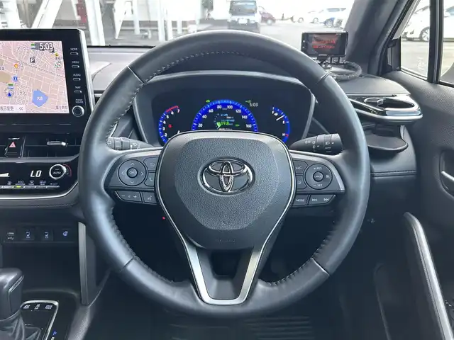 トヨタ カローラ クロス ハイブリッド Z 静岡県 2022(令4)年 1.9万km アティチュードブラックマイカ トヨタセーフティセンス/モデリスタエアロＦＳＲ/純正ディスプレイ/ナビ機能/フルセグＴＶ/ドラレコ/ＥＴＣ２．０/ＢＳＭ/ＲＣＴＡ/ハーフレザー/電動リアゲート/ルーフレール/寒冷地仕様/純正１８ＡＷ