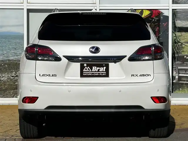 レクサス ＲＸ 450h Fスポーツ 道北・旭川 2012(平24)年 6.7万km ホワイトパールクリスタルシャイン 純正ナビ/マークレビンソン/フルセグTV/バックカメラ/左サイドカメラ/パワーバックドア/ヘッドアップディスプレイ/レザーシート/前席シートヒーター/クルーズコントロール/コーナーセンサー/純正エンジンスターター