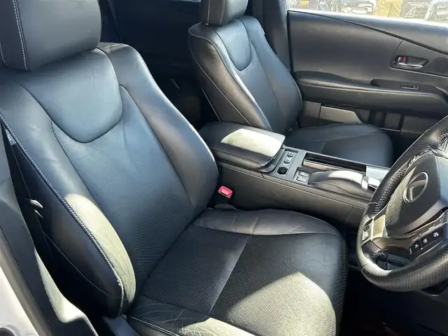 レクサス ＲＸ 450h Fスポーツ 道北・旭川 2012(平24)年 6.7万km ホワイトパールクリスタルシャイン 純正ナビ/マークレビンソン/フルセグTV/バックカメラ/左サイドカメラ/パワーバックドア/ヘッドアップディスプレイ/レザーシート/前席シートヒーター/クルーズコントロール/コーナーセンサー/純正エンジンスターター