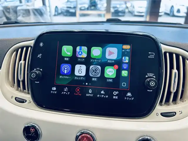 フィアット ５００ 1．2 ポップ 大阪府 2020(令2)年 4.6万km ボサノバホワイト 純正ディスプレイオーディオ/applecarplay/純正フロアマット/USB/Bluetooth/ハーフレザー/リモコンキー/14インチホイール/アイドリングストップ/盗難防止