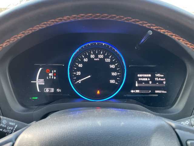 ホンダ ヴェゼル ハイブリッド Z ホンダセンシング 新潟県 2016(平28)年 9.1万km ルーセブラックM 4WD/純正SDナビ(VXM-164VFi)/CD/DVD/BT/フルセグテレビ/バックカメラ/ETC/衝突被害軽減ブレーキ/レーンキープアシスト/レーダークルーズコントロール/半革シート/シートヒーター/パドルシフト/ステアリングスイッチ/スマートキー/プッシュスタート/LEDヘッドライト/オートライト/フォグランプ/純正17インチアルミホイール