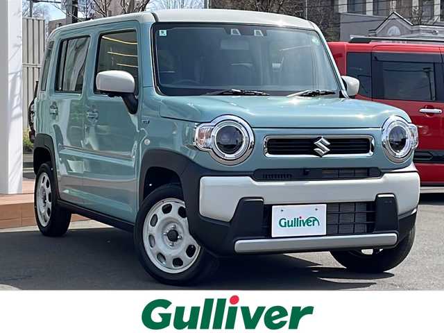 スズキ ハスラー HYBRID G 道央・札幌 2024(令6)年 0.2万km オフブルーメタリック/ソフトベージュメタリック ・４WD/・ワンオーナー/・衝突軽減ブレーキ/・全方位カメラ/・純正メモリナビ/　CD＆BT＆USB＆TV/・バックカメラ/・コーナーセンサー/・レーンキープアシスト/・レーダークルーズコントロール/・シートヒーター/・ダウンヒルアシスト/・オートエアコン/・オートライト/・ミラーヒーター/・プッシュスタート/・スマートキー/・LEDヘッドライト/・純正フロアマット/・スペアキー