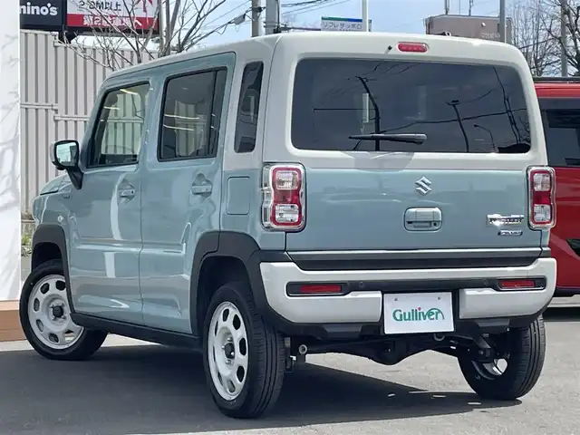 スズキ ハスラー HYBRID G 道央・札幌 2024(令6)年 0.2万km オフブルーメタリック/ソフトベージュメタリック ・４WD/・ワンオーナー/・衝突軽減ブレーキ/・全方位カメラ/・純正メモリナビ/　CD＆BT＆USB＆TV/・バックカメラ/・コーナーセンサー/・レーンキープアシスト/・レーダークルーズコントロール/・シートヒーター/・ダウンヒルアシスト/・オートエアコン/・オートライト/・ミラーヒーター/・プッシュスタート/・スマートキー/・LEDヘッドライト/・純正フロアマット/・スペアキー