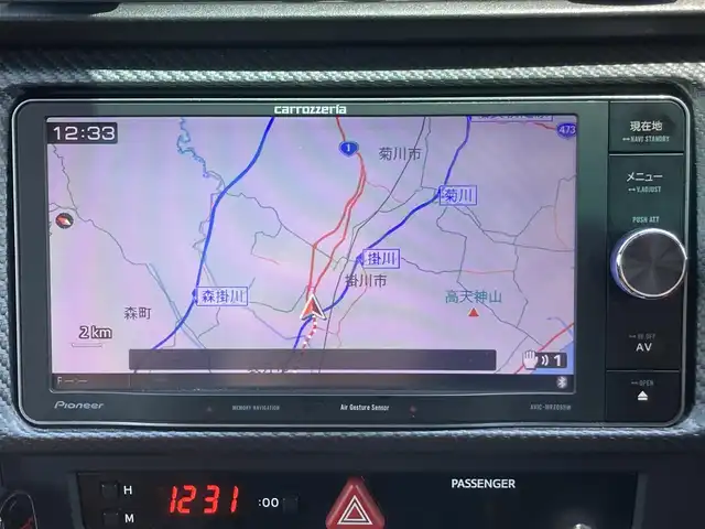 スバル ＢＲＺ プレミアムスポーツパッケージ 静岡県 2014(平26)年 6.8万km ライトニングレッド 社外メモリーナビ(AVIC-MRZ099W)/　AM　FM　CD　DVD　Bluetooth SD /フルセグTV/ETC/スマートキー×２/革巻きステアリング/シートヒーター/STi専用17インチアルミホイール/HIDオートヘッドライト/STiエアロ/６速MT/バックモニター/オレンジ＆ブラックレザーシート