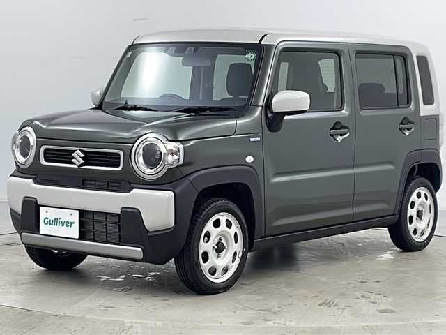 スズキ ハスラー HYBRID G 道央・札幌 2024(令6)年 0.3万km 緑 ・４ＷＤ/・デュアルカメラブレーキサポート/・衝突被害軽減ブレーキ/・誤発進抑制機能/・車線逸脱警報/・レーンキープアシスト/・先行車発進お知らせ/・標識認識機能/・アダプティブクルーズコントロール/・アイドリングストップ/・横滑り防止装置/・グリップコントロール/・ダウンヒルアシストコントロール/・前席シートヒーター/・電動格納式ドアミラー/・ドアミラーヒーター/・オートライト/・オートマチックハイビーム/・ＬＥＤヘッドライト