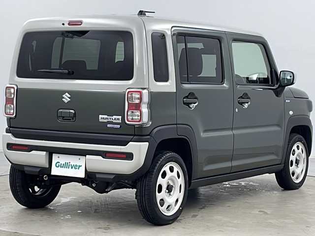 スズキ ハスラー HYBRID G 道央・札幌 2024(令6)年 0.3万km 緑 ・４ＷＤ/・デュアルカメラブレーキサポート/・衝突被害軽減ブレーキ/・誤発進抑制機能/・車線逸脱警報/・レーンキープアシスト/・先行車発進お知らせ/・標識認識機能/・アダプティブクルーズコントロール/・アイドリングストップ/・横滑り防止装置/・グリップコントロール/・ダウンヒルアシストコントロール/・前席シートヒーター/・電動格納式ドアミラー/・ドアミラーヒーター/・オートライト/・オートマチックハイビーム/・ＬＥＤヘッドライト