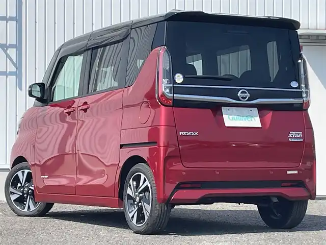日産 ルークス HWS Gターボ プロパイロットED 熊本県 2020(令2)年 2万km スパークリングレッド/ブラック 純正SDナビDTV（MM320D-L）/・CD/DVD/BT/MS/AUX/フルセグ/アラウンドビューカメラ/両側パワースライドドア/LEDライト/・オートライト/・フォグ/前後ドラレコ/ETC/ステアリングスイッチ/電動パーキング/・オートホールド/プロパイロット/・全車速追従機能/・車線維持支援機能/・設定速度変更/・ヒルスタートアシスト/エマージェンシーブレーキ/・踏み間違い衝突防止アシスト/・インテリジェントFCW/・インテリジェントLi＋LDW/・SOSコール/マット/インテリキー/保証書・取説あり