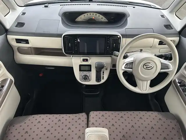 ダイハツ ムーヴ キャンバス X LTD メイクアッフ SA Ⅱ 鹿児島県 2017(平29)年 9.3万km パールホワイトⅢ/ナチュラルベージュマイカメタリック 2トーン スマートアシスト/純正ナビ/　　CD/DVD/BT/フルセグ/アラウンドビューモニター/両側パワースライドドア/オートライト/社外14インチアルミホイール/アイドリングストップ/ステアリングスイッチ/スマートキー/ETC