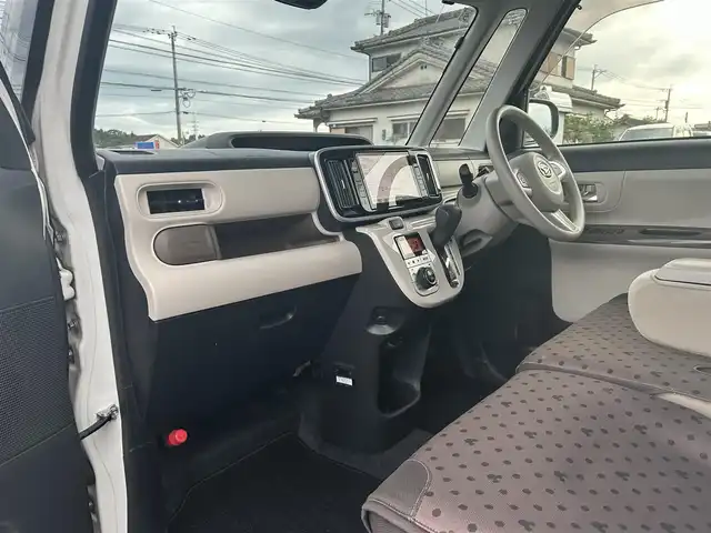 ダイハツ ムーヴ キャンバス X LTD メイクアッフ SA Ⅱ 鹿児島県 2017(平29)年 9.3万km パールホワイトⅢ/ナチュラルベージュマイカメタリック 2トーン スマートアシスト/純正ナビ/　　CD/DVD/BT/フルセグ/アラウンドビューモニター/両側パワースライドドア/オートライト/社外14インチアルミホイール/アイドリングストップ/ステアリングスイッチ/スマートキー/ETC