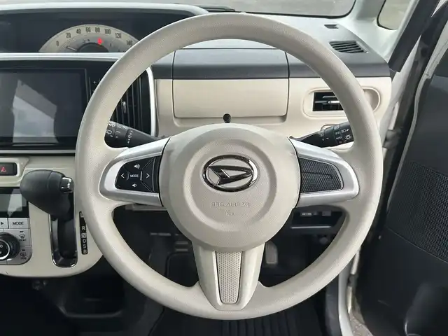 ダイハツ ムーヴ キャンバス X LTD メイクアッフ SA Ⅱ 鹿児島県 2017(平29)年 9.3万km パールホワイトⅢ/ナチュラルベージュマイカメタリック 2トーン スマートアシスト/純正ナビ/　　CD/DVD/BT/フルセグ/アラウンドビューモニター/両側パワースライドドア/オートライト/社外14インチアルミホイール/アイドリングストップ/ステアリングスイッチ/スマートキー/ETC