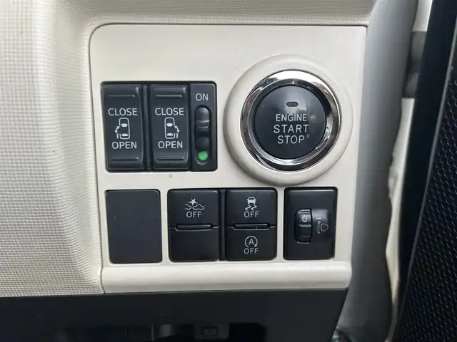 ダイハツ ムーヴ キャンバス X LTD メイクアッフ SA Ⅱ 鹿児島県 2017(平29)年 9.3万km パールホワイトⅢ/ナチュラルベージュマイカメタリック 2トーン スマートアシスト/純正ナビ/　　CD/DVD/BT/フルセグ/アラウンドビューモニター/両側パワースライドドア/オートライト/社外14インチアルミホイール/アイドリングストップ/ステアリングスイッチ/スマートキー/ETC