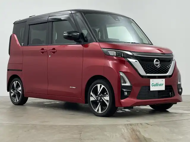 日産 ルークス HWS Gターボ プロパイロットED 鹿児島県 2022(令4)年 2.1万km スパークリングレッド/ブラック 純正9インチナビ/（CD・DVD・Bluetooth・フルセグTV）/プロパイロット/アラウンドビューモニター/エマージェンシーブレーキ/両側パワースライドドア/電動パーキングブレーキ/オートホールド/純正フロアマット/オートライト/リアサンシェード/リアサーキュレーター/スマートキー/プッシュスタート/ドライブレコーダー/純正15インチAW/スペアキー/LEDヘッドライト
