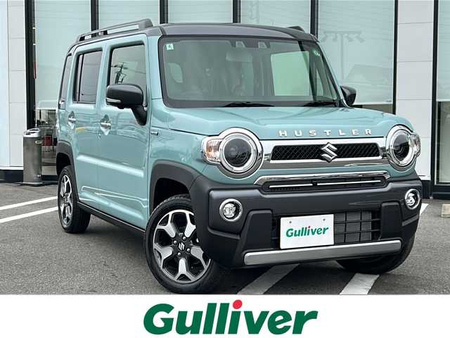 スズキ ハスラー Jスタイル Ⅱ 岐阜県 2024(令6)年 0.1万km オフブルーメタリック/ガンメタリック2トーンルーフ 純正ＳＤナビ　/フルセグ　/全方位カメラ　/ＵＳＢ　/衝突被害軽減システム　/ルーフレール　/純正アルミホイール　/クルーズコントロール追従走行あり　/コーナーセンサー後のみ　/レーンキープアシスト　/パーキングアシスト/プッシュスタート/ミュージックプレイヤー　iPod/Apple Car Play/Android Auto/Bluetooth/オートライト/LEDヘッドライト/アイドリングストップ/エアバッグW＋サイド/スペアキー1本/フルフラットシート/シートヒーターD＋N席