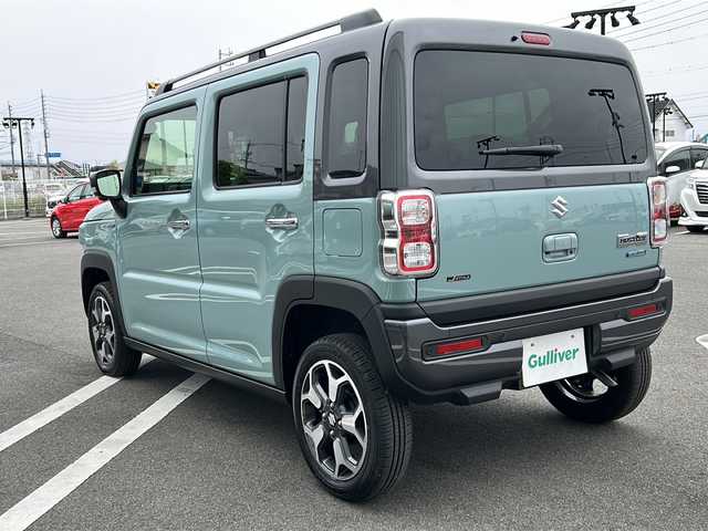 スズキ ハスラー Jスタイル Ⅱ 岐阜県 2024(令6)年 0.1万km オフブルーメタリック/ガンメタリック2トーンルーフ 純正ＳＤナビ　/フルセグ　/全方位カメラ　/ＵＳＢ　/衝突被害軽減システム　/ルーフレール　/純正アルミホイール　/クルーズコントロール追従走行あり　/コーナーセンサー後のみ　/レーンキープアシスト　/パーキングアシスト/プッシュスタート/ミュージックプレイヤー　iPod/Apple Car Play/Android Auto/Bluetooth/オートライト/LEDヘッドライト/アイドリングストップ/エアバッグW＋サイド/スペアキー1本/フルフラットシート/シートヒーターD＋N席
