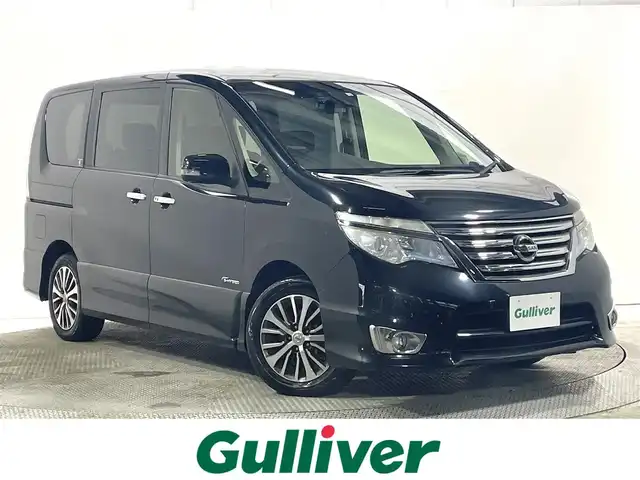 日産 セレナ HWS S HV Vセレ +SeftyⅡ 大阪府 2016(平28)年 4.6万km ダイヤモンドブラック 純正ナビ(フルセグ/DVD再生/Bluetooth) 360カメラ 後席モニター ETC 両側パワースライドドア 衝突軽減 クルコン クリアランスソナー レーンアシスト オートライト ドラレコ