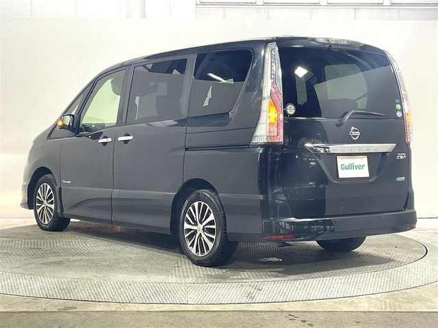 日産 セレナ HWS S HV Vセレ +SeftyⅡ 大阪府 2016(平28)年 4.6万km ダイヤモンドブラック 純正ナビ(フルセグ/DVD再生/Bluetooth) 360カメラ 後席モニター ETC 両側パワースライドドア 衝突軽減 クルコン クリアランスソナー レーンアシスト オートライト ドラレコ