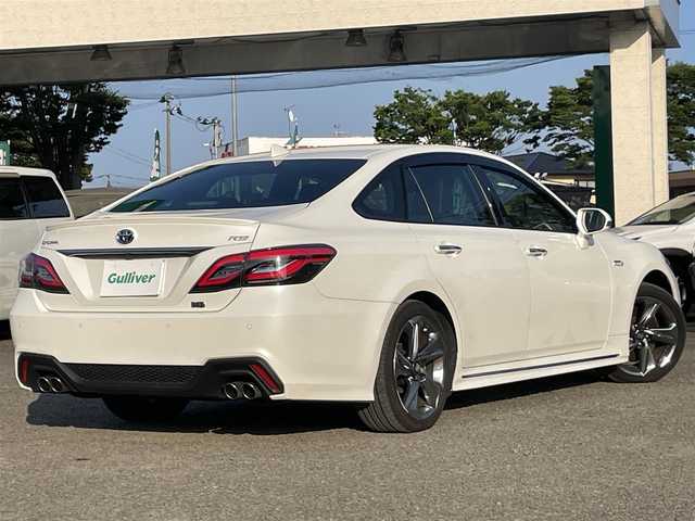 トヨタ クラウン ハイブリッド RS アドバンス 宮城県 2018(平30)年 6.9万km ホワイトパールクリスタルシャイン 純正ナビ/レーダークルーズコントロール/レーンキープアシスト/プリクラッシュセーフティ/ヘッドアップディスプレイ/ブラインドスポットモニター　/クリアランスソナー/横滑り防止装置/オートハイビーム/フルセグＴＶ/DVD/FM/AM/USB/Bluetooth/前席パワーシート/ETC/純正フロアマット