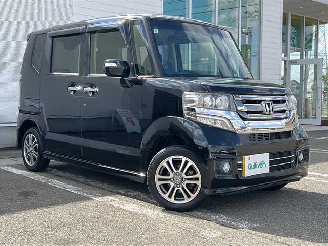ホンダ Ｎ ＢＯＸ カスタム SSパッケージ 秋田県 2015(平27)年 8.3万km スマートブラック 純正メモリナビ/純正BT、CD、DVD、TV/両側パワースライドドア/バックカメラ/純正14インチAW/ETC/４WD