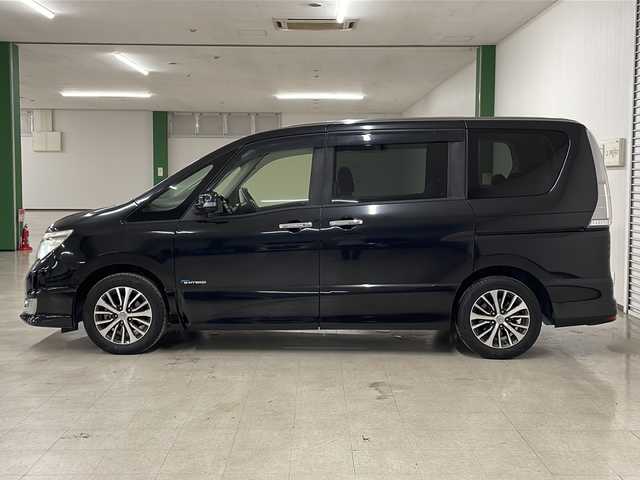 日産 セレナ HWS S HV Vセレ +SeftyⅡ 熊本県 2016(平28)年 7.6万km ダイヤモンドブラック 日産純正ナビ/(Bluetooth/フルセグTV/CD・DVD/ラジオ)/バックカメラ/全周囲カメラ/両側パワースライドドア/コーナーセンサー/ETC/前後ドライブレコーダー/レーンアシスト/横滑り防止機能/クルーズコントロール/純正フロアマット/純正16インチAW/LEDヘッドライト/スマートキー/WAC