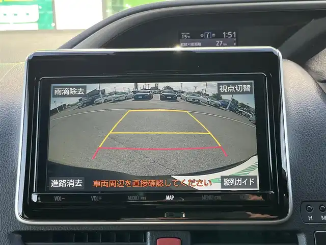 トヨタ ヴォクシー ZS 煌 奈良県 2018(平30)年 2.7万km ブラック 純正9インチナ/ビ（NSZT-Y68T）/（フルセグ/BT/CD/DVD)/純正12インチフリップダウンモニター（V12T-R68C）/クルーズコントロール/バックカメラ/プリクラッシュセーフティ/レーンキープアシスト/両側パワースライドドア/後席サンシェード/レザー調シートカバー/前方ドライブレコーダー/ETC/純正16インチAW