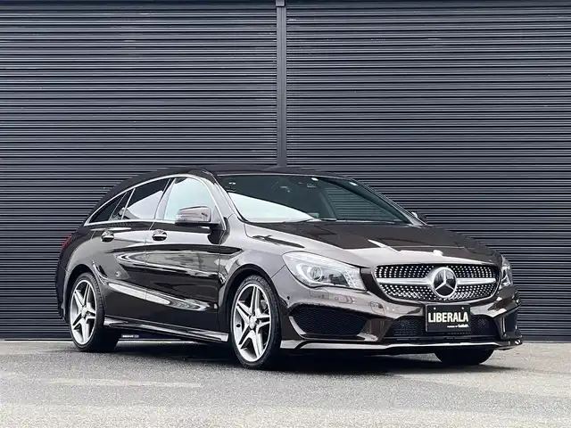 メルセデス・ベンツ ＣＬＡ１８０ Sブレイク　スポーツ 山梨県 2015(平27)年 1.3万km オリエントブラウン レーダーセーフティP/黒半革/シートヒーター/純正HDDナビ/バックカメラ/フルセグ/純正ＨＩＤ/キーレスゴー/ＥＴＣ/ディストロニックプラス/LKA/BSA/パワーバックドア/エントリードライブ/純正18インチアルミ